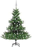Shumee Umělý vánoční stromek normandská jedle LED a šedé koule zelený 150 cm - Christmas Tree