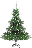 Shumee Umělý vánoční stromek normandská jedle LED a šedé koule zelený 180 cm - Christmas Tree