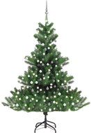 Shumee Umělý vánoční stromek normandská jedle LED a šedé koule zelený 210 cm - Christmas Tree