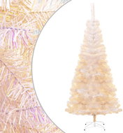 Shumee Umělý vánoční stromek s duhovým jehličím bílý 210 cm PVC - Christmas Tree