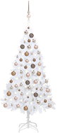 Shumee Umělý vánoční stromek s LED a sadou koulí bílý 120 cm PVC, 3077625 - Christmas Tree