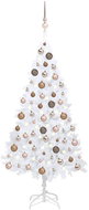 Shumee Umělý vánoční stromek s LED a sadou koulí bílý 180 cm PVC, 3077627 - Christmas Tree