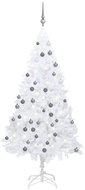 Shumee Umělý vánoční stromek s LED a sadou koulí bílý 180 cm PVC, 3077713 - Christmas Tree