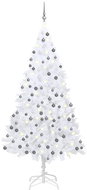 Shumee Umělý vánoční stromek s LED a sadou koulí bílý 210 cm PVC - Christmas Tree