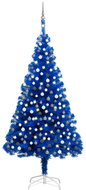 Shumee Umělý vánoční stromek s LED a sadou koulí modrý 240 cm PVC, 3077683 - Christmas Tree