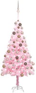 Shumee Umělý vánoční stromek s LED a sadou koulí růžový 180 cm PVC, 3077585 - Christmas Tree
