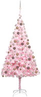 Shumee Umělý vánoční stromek s LED a sadou koulí růžový 210 cm PVC, 3077586 - Christmas Tree