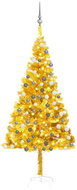 Shumee Umělý vánoční stromek s LED a sadou koulí zlatý 180 cm PET - Christmas Tree