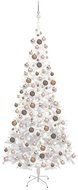 Shumee Umělý vánoční stromek s LED osvětlením L 240 cm bílý, 3077582 - Christmas Tree