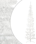 Shumee Úzký umělý poloviční vánoční stromek se stojanem bílý 210 cm - Christmas Tree