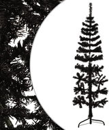 Shumee Úzký umělý poloviční vánoční stromek se stojanem černý 120 cm - Christmas Tree