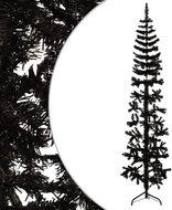 Shumee Úzký umělý poloviční vánoční stromek se stojanem černý 210 cm - Christmas Tree
