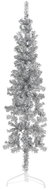 Shumee Úzký umělý poloviční vánoční stromek se stojanem stříbrný 150 cm - Christmas Tree