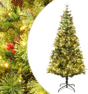 Shumee Vánoční stromek s LED a borovými šiškami zelený 150 cm PVC a PE, 344288 - Christmas Tree