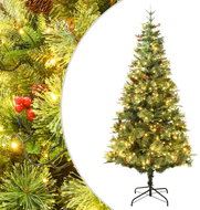 Shumee Vánoční stromek s LED a borovými šiškami zelený 225 cm PVC a PE, 344290 - Christmas Tree