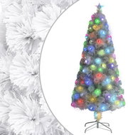 Shumee Vánoční stromek s LED osvětlením bílý 150 cm optické vlákno - Christmas Tree
