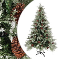 Shumee Vánoční stromek se šiškami zelenobílý 120 cm PVC a PE - Christmas Tree