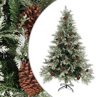 Shumee Vánoční stromek se šiškami zelenobílý 150 cm PVC a PE - Christmas Tree