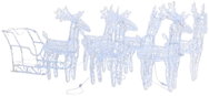 Shumee Christmas reindeer with sleigh 320 LEDs acrylic, 3100424 - Christmas Lights