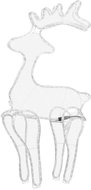 Shumee reindeer Christmas decoration with 306 LEDs 60 × 24 × 89 cm, 329823 - Christmas Lights