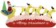 Shumee Christmas inflatable Santa and reindeer with LEDs 145 cm - Christmas Lights