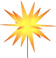 Shumee svítící vánoční hvězda s hrotem a LED skládací žlutá 57 cm - Vánoční osvětlení