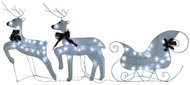 Shumee Christmas reindeer with sleigh 60 LEDs for e × terrier white - Christmas Lights