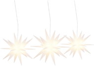 Shumee svítící vánoční hvězdy s LED 3 ks, skládací bílé - Vánoční osvětlení