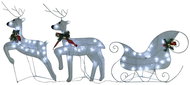 Shumee Christmas reindeer with sleigh 100 LEDs outdoor white - Christmas Lights