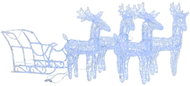Shumee Christmas reindeer with sleigh 280 × 28 × 55 cm acrylic - Christmas Lights