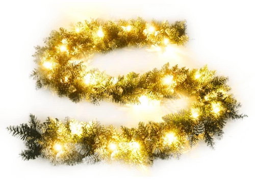 Shumee Christmas garland with LEDs green 2,7 m PVC, 345169 - Christmas Lights - Main image