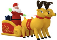 Shumee Christmas inflatable Santa and reindeer with LEDs 130 cm - Christmas Lights
