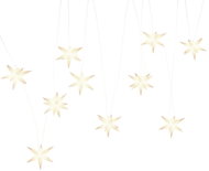 Shumee Christmas stars with LED 10 pcs, white 10 cm - Christmas Lights