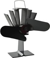 SHUMEE Teplem poháněný ventilátor na kamna 2 lopatky - černý - Ventilátor