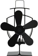 SHUMEE Teplom poháňaný ventilátor na kachle 5 lopatiek čierny - Ventilátor