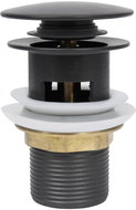 SHUMEE Washbasin drain with overflow grey 6,4 × 6,4 × 9,1 cm - Sink Waste Outlet