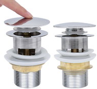 SHUMEE Basin drain without overflow silver 6,4 × 6,4 × 9,1 cm - Sink Waste Outlet