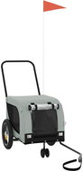 Shumee Bicycle trolley for dog grey and black oxford fabric and iron XXXXX - Dog Bicycle Trailer