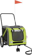 Shumee Dog bike trolley green and grey oxford fabric and iron XXVI - Dog Bicycle Trailer