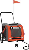 Shumee Bicycle trolley for dog orange and grey oxford fabric and iron XXVIII - Dog Bicycle Trailer