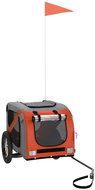 Shumee Bicycle trolley for dog orange and grey oxford fabric and iron XV - Dog Bicycle Trailer