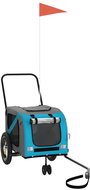 Shumee Dog bike cart blue and black oxford fabric and iron XXXV - Dog Bicycle Trailer