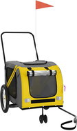 Shumee Bicycle trolley for dog yellow and grey oxford cloth and iron XXVIII - Dog Bicycle Trailer