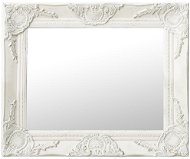 Shumee Nástěnné barokní styl 50 × 40 cm bílé - Zrcadlo
