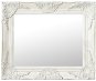 Shumee Nástenné barokový štýl 50 × 40 cm biele - Zrkadlo