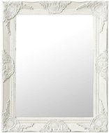 Shumee Nástenné barokový štýl 50 × 60 cm biele - Zrkadlo