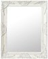 Shumee Nástěnné barokní styl 50 × 60 cm bílé - Zrcadlo