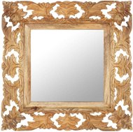 Shumee Ručně vyřezávané hnědé 50 × 50 cm masivní mangovník - Zrcadlo