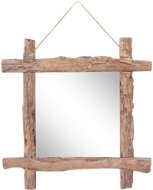 Shumee Zrcadlo z polínek přírodní 70 × 70 cm masivní recyklované dřevo - Zrcadlo