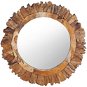 Shumee Nástenné 60 cm teak okrúhle - Zrkadlo